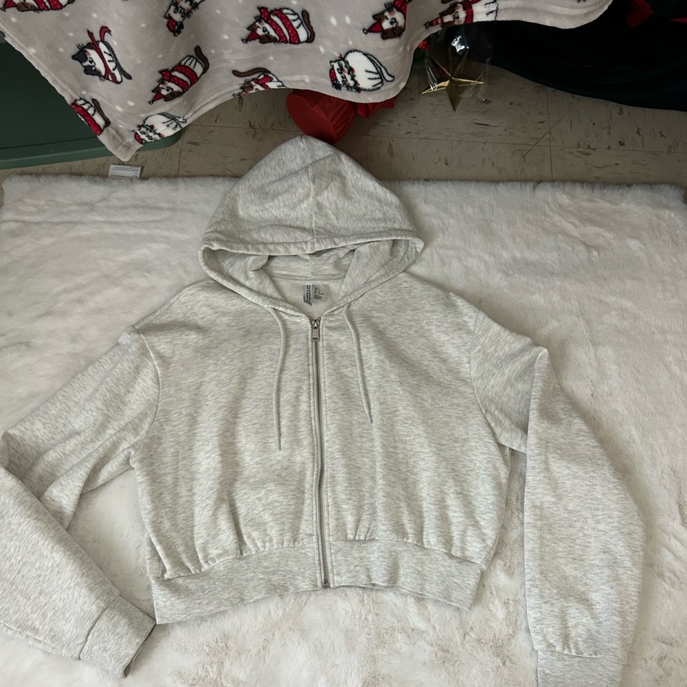 Gray Zip-Up Hoodie